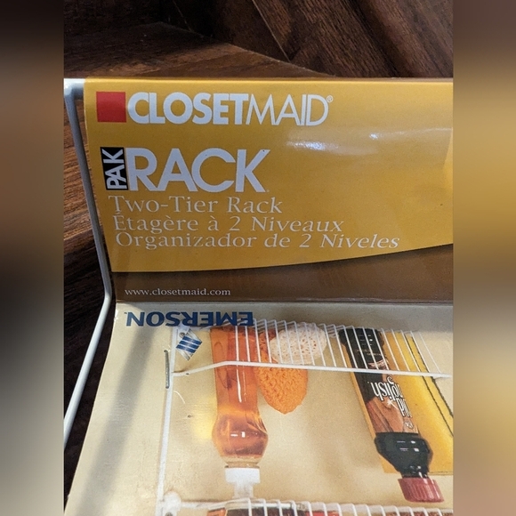 ClosetMaid 2-Tier Storage Rack-White Coated Wire, Wall Or Door Mount Organizing - Picture 4 of 9